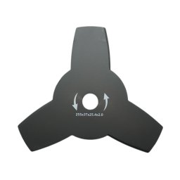 Disc pentru motocoasa cu 3 dinti, 255x25,4x2 mm, din otel, THOR
