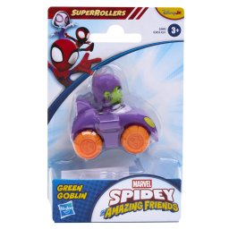 Figurina Marvel Green Goblin cu vehicul Super Rollers, 5,5 cm