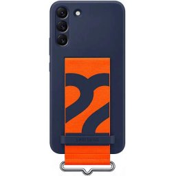Carcasa Silicon Cover Strap pentru SAMSUNG Galaxy S22 Plus, EF-GS906TNEGWW, Navy
