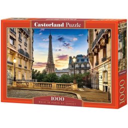 Puzzle Castorland - Walk in Paris at sunset, 1000 piese