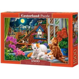 Puzzle Castorland, Kittens on the Roof, 1500 piese