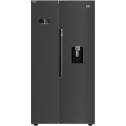 Side by Side Beko GN163241DXBRN, 576L, Clasa E, H 179 cm, Dark Inox