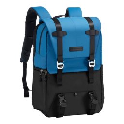 Rucsac foto, K&F Concept Beta V7, 30x20x45cm, cu compartimente pentru aparat foto si laptop 15,6 inch, 20 L, Albastru-Negru