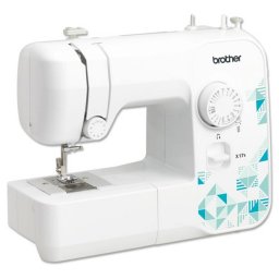 Masina de cusut electromecanica, Brother X17S, 17 cusaturi, bobinare rapida, butoniera in 4 pasi, iluminare LED, pedala de picior, 850 imp/min, alb