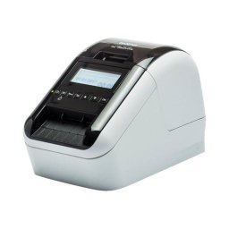 Imprimanta de etichete Brother BROTHER QL-820NWBC, cu Wi-Fi, Ethernet, Bluetooth, AirPrint si afisaj LCD, Gri