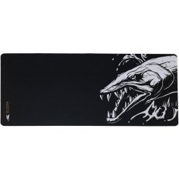 Mouse pad Gaming Barracuda REVENGE, Suprafata Textila, Baza Cauciucata Anti-Alunecare, 75cm X 35cm X 0.3cm, Negru-Alb