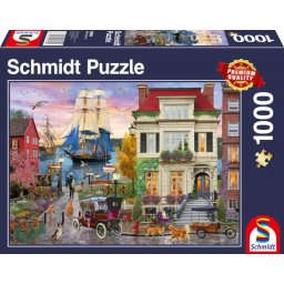 Puzzle Schmidt: Nava in port, 1000 piese