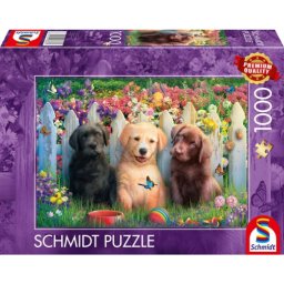 Puzzle Schmidt: Scena cu catelusi dragalasi, 1000 piese