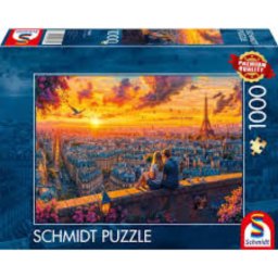 Puzzle Schmidt: Soapte pe acoperisurile Parisului, 1000 piese