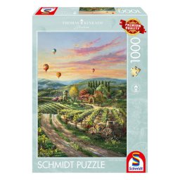 Puzzle Schmidt: Thomas Kinkade - Podgoria din valea linista, 1000 piese