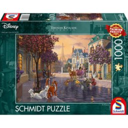 Puzzle Schmidt: Thomas Kinkade - Disney - Pisicile aristocrate, 1000 piese