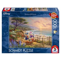 Puzzle Schmidt: Thomas Kinkade - Disney - Donald si Daisy pe plaja, 1000 piese