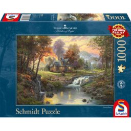 Puzzle Schmidt: Thomas Kinkade - Cabana la munte, 1000 piese