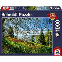 Puzzle Schmidt: Primavara cu lalele inflorite, Insula Mainau, 1000 piese