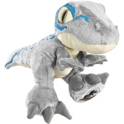 Jucarie de plus Schmidt - Jurassic World - Dinozaurul Blue, 27 cm, Gri