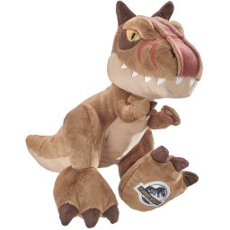 Jucarie de plus Schmidt - Jurassic World - Dinozaurul Toro, 27 cm, Maro