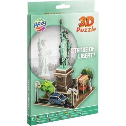 Puzzle 3D Spuma 13x18.5 cm Moxy GR400091, Statuia Libertatii, Varsta 6+, Multicolor