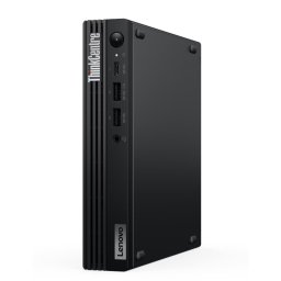 Sistem desktop Lenovo ThinkCentre M75q Gen 5 Tiny, procesor AMD Ryzen 5 8500GE 3.4 GHz, 16GB RAM, 512GB SSD, AMD Radeon 740M, No OS, Negru