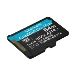 Card memorie Kingston Canvas Go! Plus 64GB microSDXC UHS-I U3 V30 A2, 200MB/s, SDCG4/64GBSP