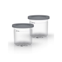 Set 2 x recipiente pentru inghetata Ninja CREAMi, 470 ml, Compatibil cu NC300