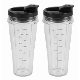 Set 2 x recipiente de plastic Ninja, 700ml fiecare, Compatibil cu CB100, CB150, CB350 si BN495, BN500, BN750, BN800