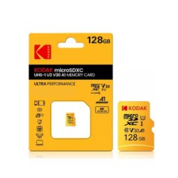 Card memorie Kodak Ultra Performance 128GB microSDXC UHS-I U3 V30 A1, cu adaptor, EKMSDM128GX