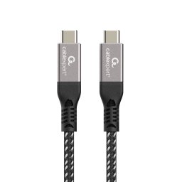 Gembird CCBP-USB4-CMCM240-1.5M cabluri USB USB4 Gen 3x2 1,5 m USB C Negru, Argint
