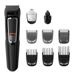 Aparat de tuns corporal 9 in 1 Multigroom MG3740/15, Lame cu ascutire, Acumulator, 6 piepteni par fata si cap, Negru