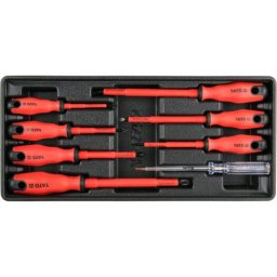 Set 8 surubelnite izolate 1000 V, insertie dulap scule