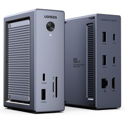 Hub HDMI 4K, 3x USB-A, 2x USB-C, RJ45, SD/TF, PD100W, 10Gbps - Ugreen CM923 (55735) - Grey