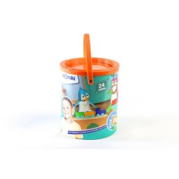 Jucarie MomKi Set sine si trenulet cu accesorii lemn