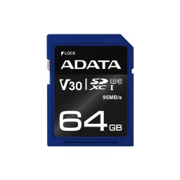 Card ADATA Premier Pro Video Full HD SDXC 64GB UHS-I U3 V30
