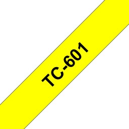 Banda Laminata Brother TC-601 Adeziva Standard 12mm 7.7m Pentru Imprimante Brother P-touch Negru Pe Galben
