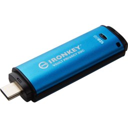 Memorie USB Kingston IronKey Vault Privacy 50C 128GB USB-C Blue