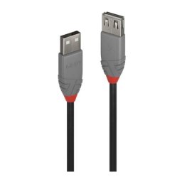 Cablu Extensie Lindy 0.5m USB 2.0 Type A Negru