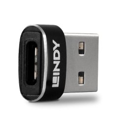 Adaptor Lindy USB 2.0 tip A - USB Type C Negru