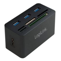 Hub Extern Logilink 3x USB 3.0 Conectare prin USB 3.0 Alte Porturi: SD MicroSD M2 MS Duo/Pro CF Negru