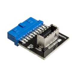 Adaptor AKASA USB 3.0 Plug USB 3.1 Socket Albastru