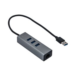 Hub Extern I-TEC U3METALG3HUB Metal 3x USB 3.0 1x RJ45 Gri