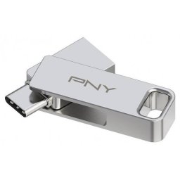 Memorie USB PNY USB 3.2 Duo-Link 128GB Type-C / Type-A Argintiu