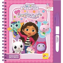 Carte de Colorat cu Stilou de Apa LISCIANI Gabby's Dollhouse Varsta 3 Ani+ Roz