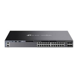 Switch TP-Link Omada SG6428X cu Management 24 Porturi Gigabit Stackable L3 Managed cu 4 Porturi SFP+ 10Gbps Negru
