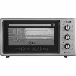 Cuptor Electric NobeLTek Kitchen NLT FSO48X 48l 1600W Grill Timer Termostat Sticla Dubla Ventilator Iluminare Gri Inox