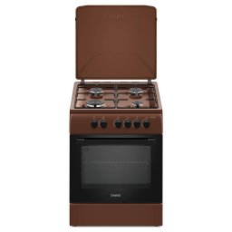 Aragaz Samus SM664MBS 4 Arzatoare + Cuptor pe Gaz Timer 60CM Maro