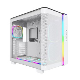 Carcasa PC Montech KING 95 PRO Midi-Tower ATX Tempered Glass ARGB 6 Ventilatoare Preinstalate Alb