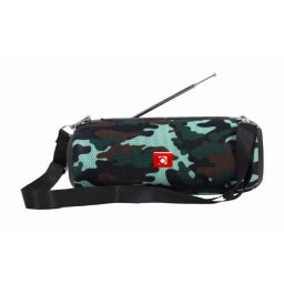 Boxa Portabila Gembird SPK-BT-17-C Baterie 1200mAh microSD USB Radio FM Antena BT 5.1 RMS 10W Camuflaj