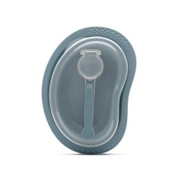 Set de Hranire 3 Piese Lorelli Contine Farfurie Castron cu Capac Lingurita +6luni Albastru