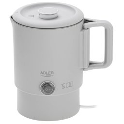 Fierbator Compact de Voiaj Adler AD 1388 Capacitate 0.8L Putere 650W Gri