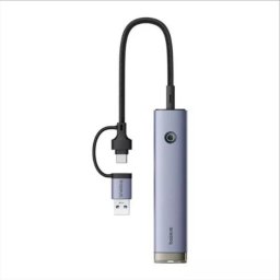 Hub USB Baseus UltraJoy 3 x USB-A 3.0 - 1 x USB-C - 1 x RJ45 Gri