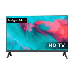 Televizor Kruger&Matz 24inch 61cm HD DVB-T2 H.265 HEVC 230/12V Negru
